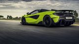Wie das Coupé generiert der McLaren 600LT Spider bei 250 km/h 100 Kilogramm Abtrieb