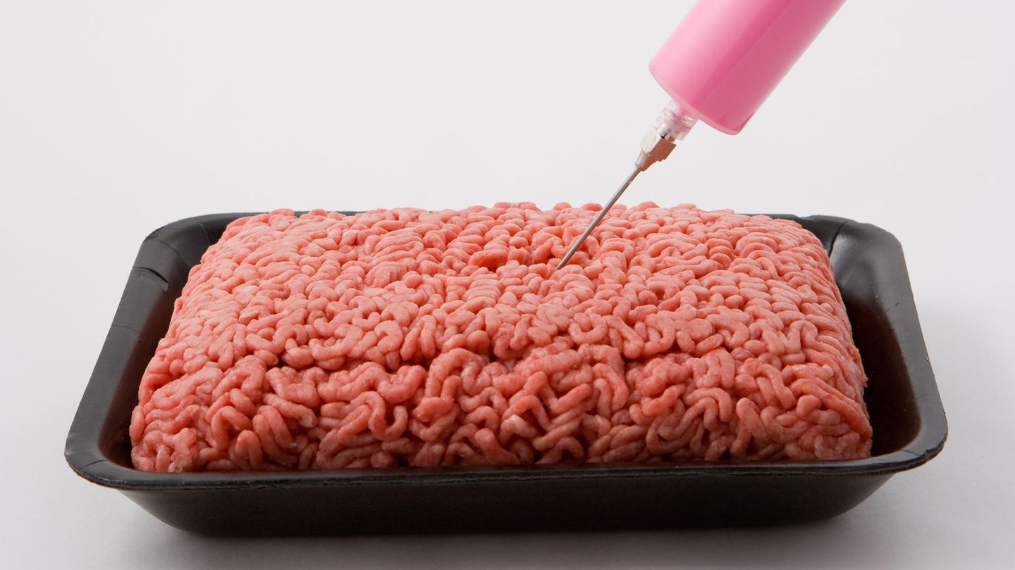 Pinker Schleim Hackfleisch