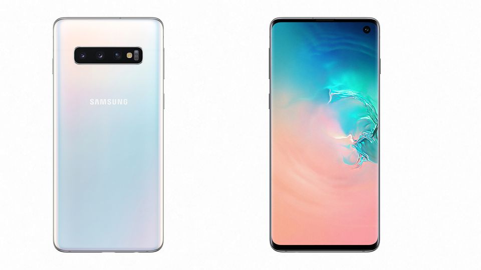 Galaxy S10 vorgestellt: Beim Galaxy S10 schaut die Kamera durch ein kleines Loch im Display. Der Fingerabdruck-Sensor ist direkt im Bildschirm verbaut Beim Galaxy S10 schaut die Kamera durch ein kleines Loch im Display. Der Fingerabdruck-Sensor ist direkt im Bildschirm verbaut