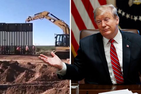 Trump postet Mauerarbeiten auf Twitter