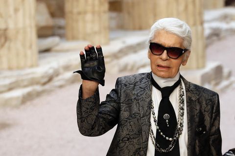 Karl Lagerfeld wird auf der Mailänder Modewoche verabschiedet