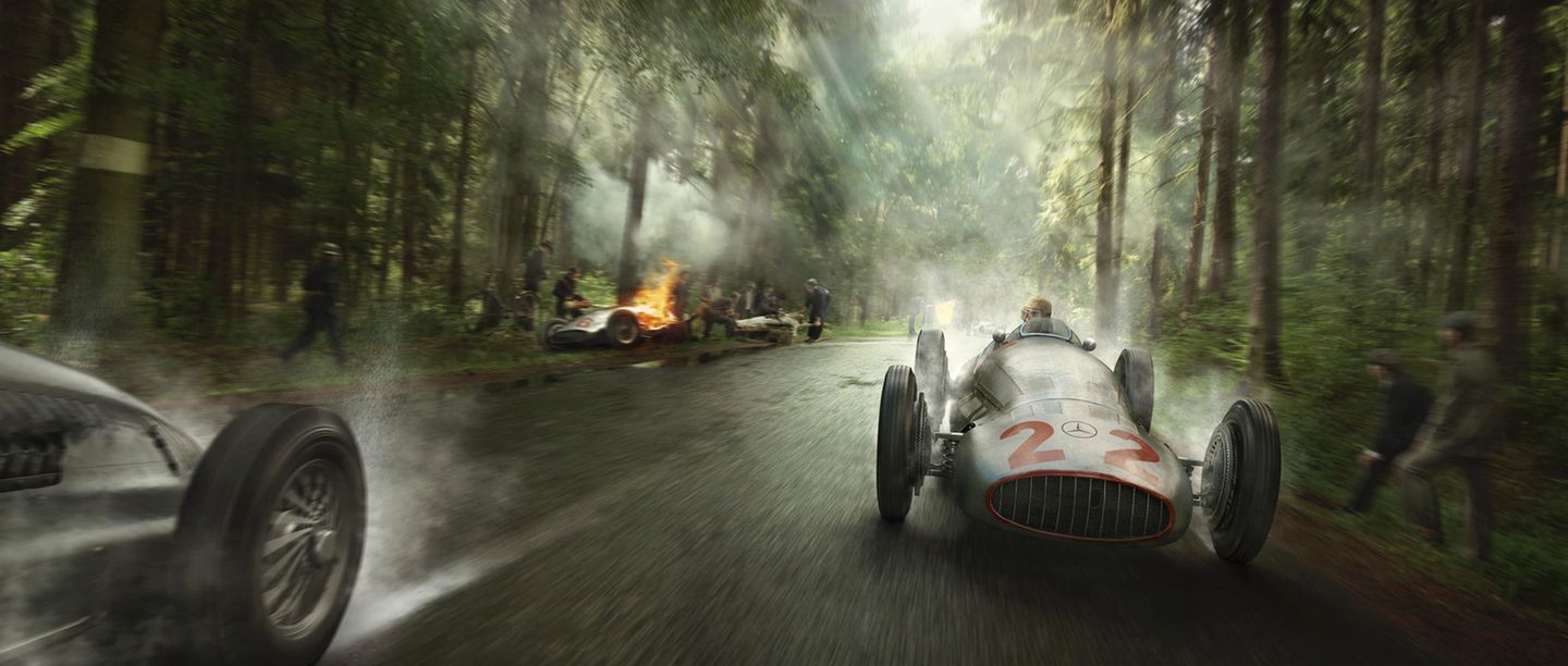 25. Juni 1939. Francochamps, Belgien. Mercedes W154.