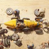 6. Mai. 1928. Cera, Sizilien. Die Targa Florio mit einem Bugatti 35B.