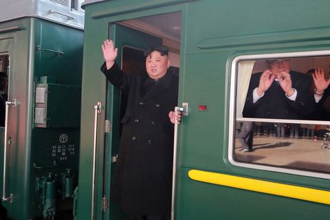 Kim Jon Un fährt Zug