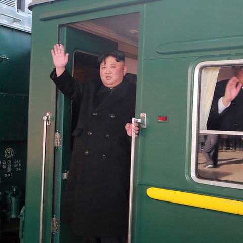 Kim Jon Un fährt Zug