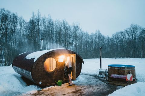 Eine Sauna in Estland