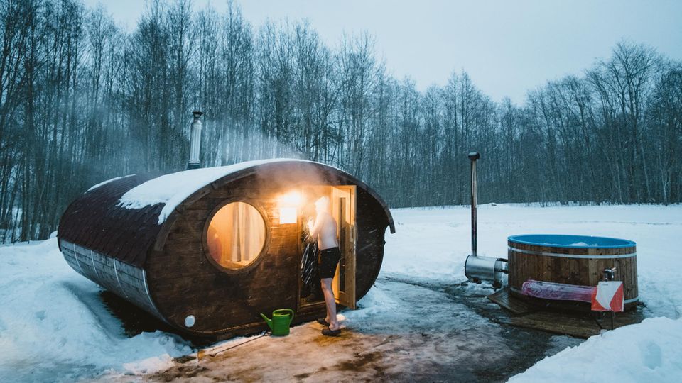 Eine Sauna in Estland