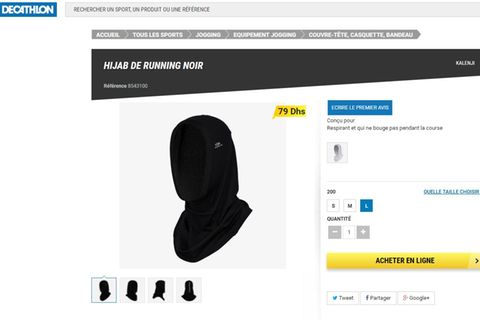 Sport-Kopftuch im Onlineshop von Decathlon Marokko
