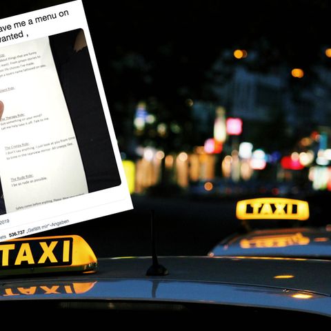 Twitter: Taxifahrt nach Menü