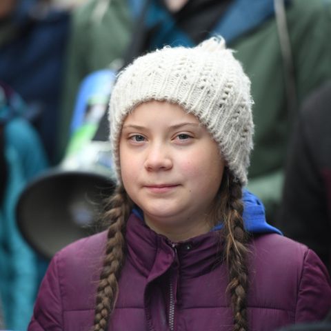 Klimaaktivistin Greta Thunberg bei der Kundgebung in Hamburg