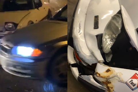 Fieser Crash beim Driften