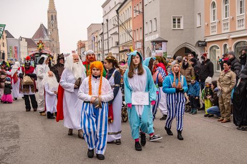 Faschingsumzug  mit Wikingerverkleidung