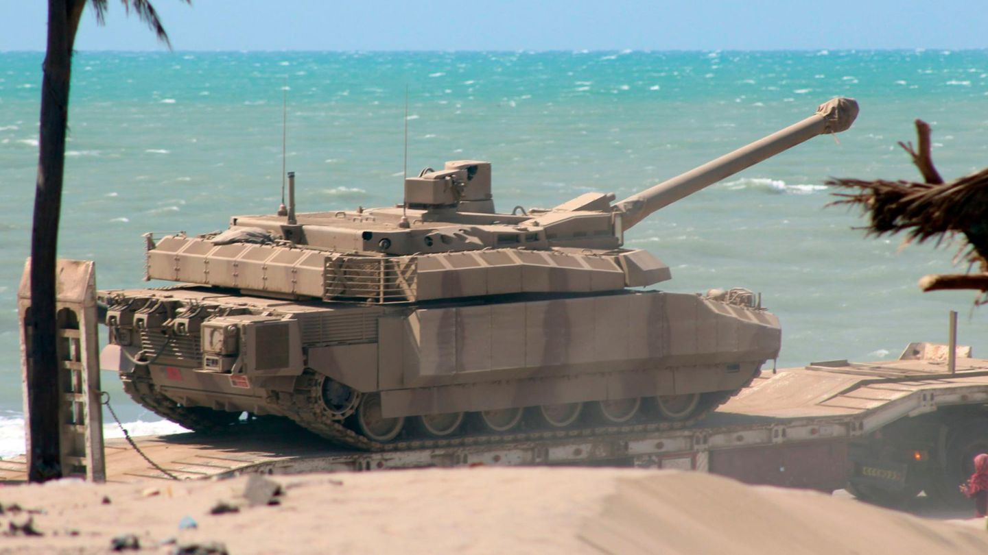 Ein Leclerc-Panzer im Jemen