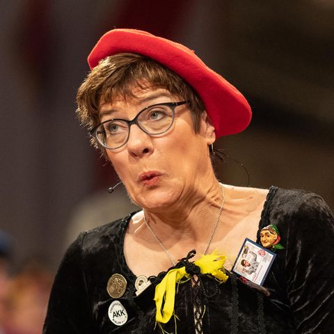 Annegret Kramp-Karrenbauer bei ihrer Büttenrede in Stockach