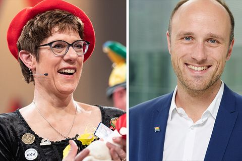 Annegret Kramp-Karrenbauer, CDU, und Sven Lehmann, Grüne