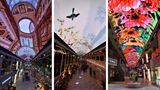 Je nach Tageszeit oder Veranstaltung wird die Wölbung auf einer Länge von 80 Metern unterschiedlich bespielt: wie in einer Mailänder Galleria, fernöstliches Ambiente für das chinesische Publikum oder grün zum Wandeln unter einem Blätterdach.