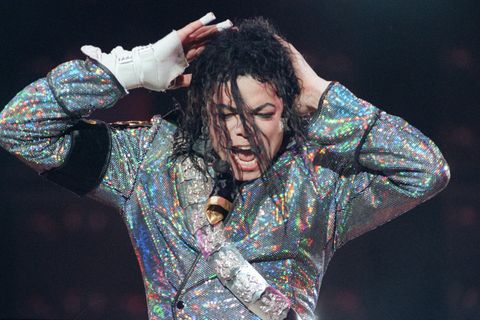Michael Jackson im Jahr 1992 bei einem Auftritt in Berlin