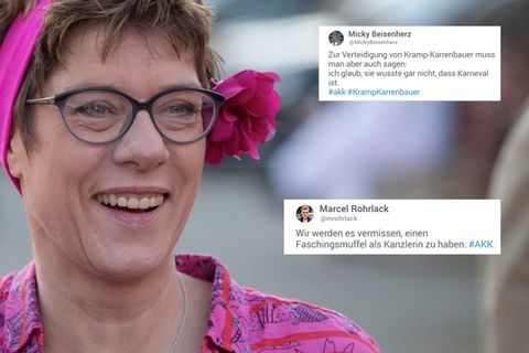 Das Netz ist über Kramp-Karrenbauers Büttenrede empört