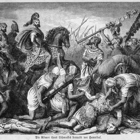 Der Stich soll Hannibal auf dem Schlachtfeld von Cannae zeigen