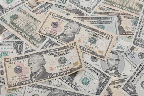 Dollarscheine - Supergewinn bei der US-Lotterie Mega Millions
