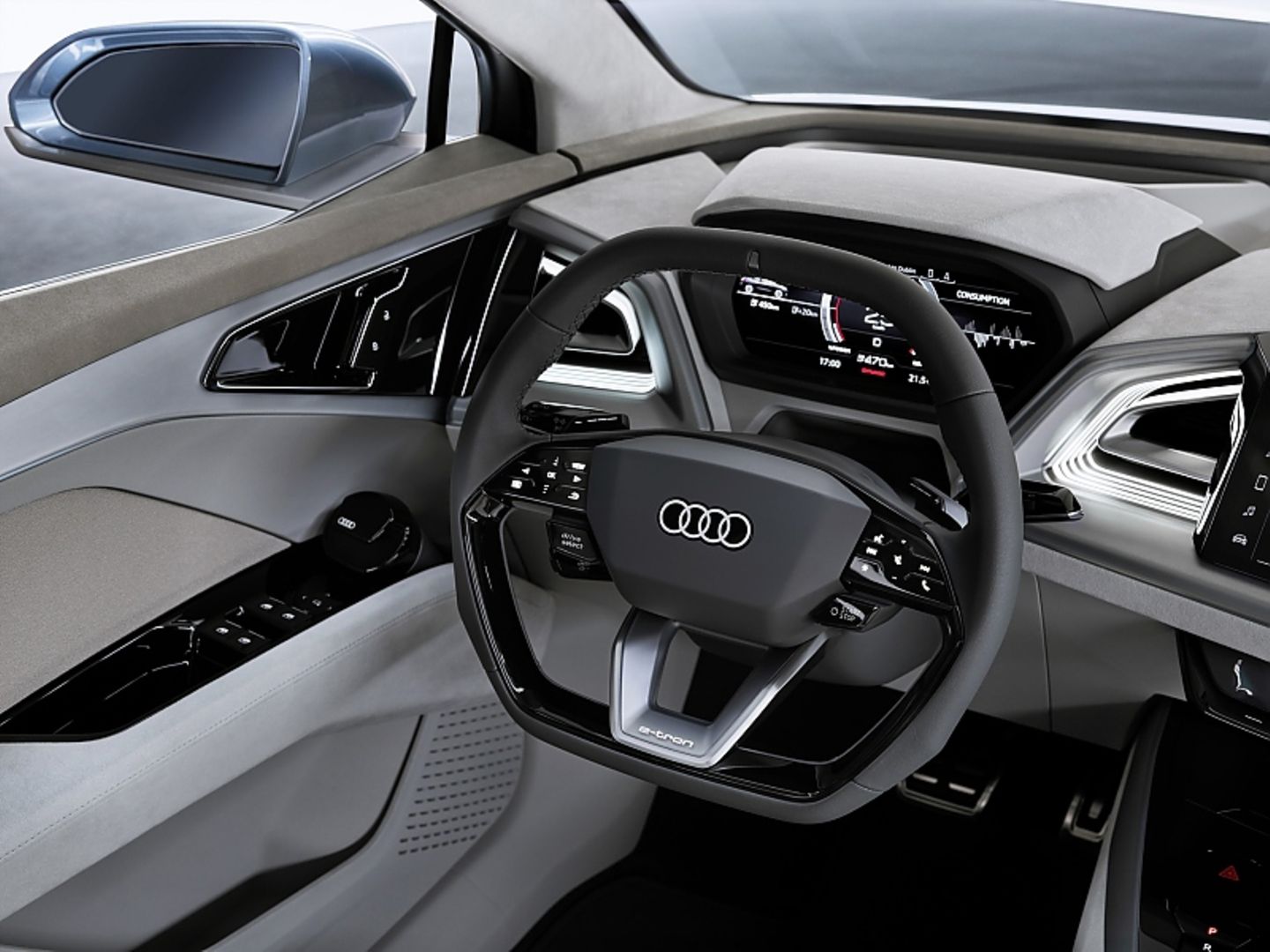 Das Cockpit des Audi Q4 E-Tron Concept 2019