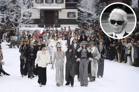 Chanel-Show in Paris, Karl Lagerfeld