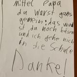 Zettel an Papa