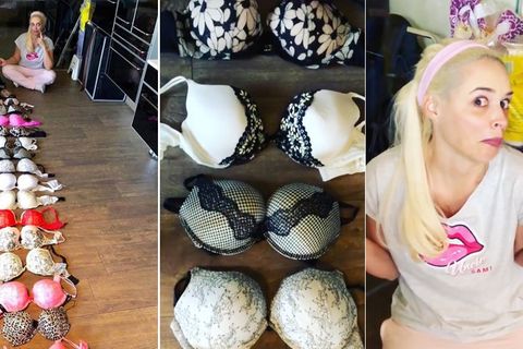 Daniela Katzenberger sortiert BH´s aus