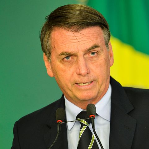 Jair Bolsonaro auf einer Pressekonferenz