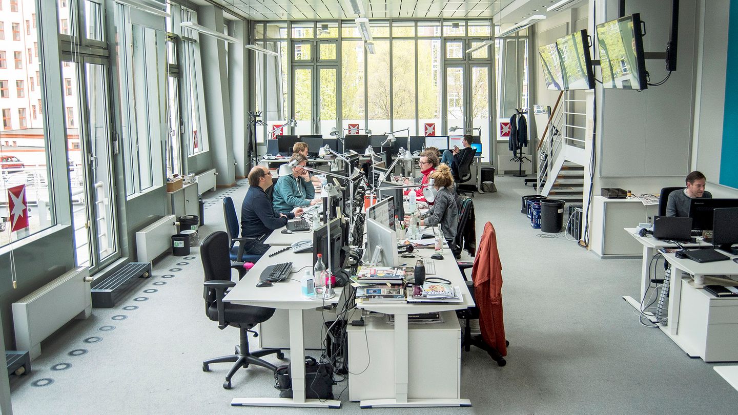 Blick in den Newsroom beim stern