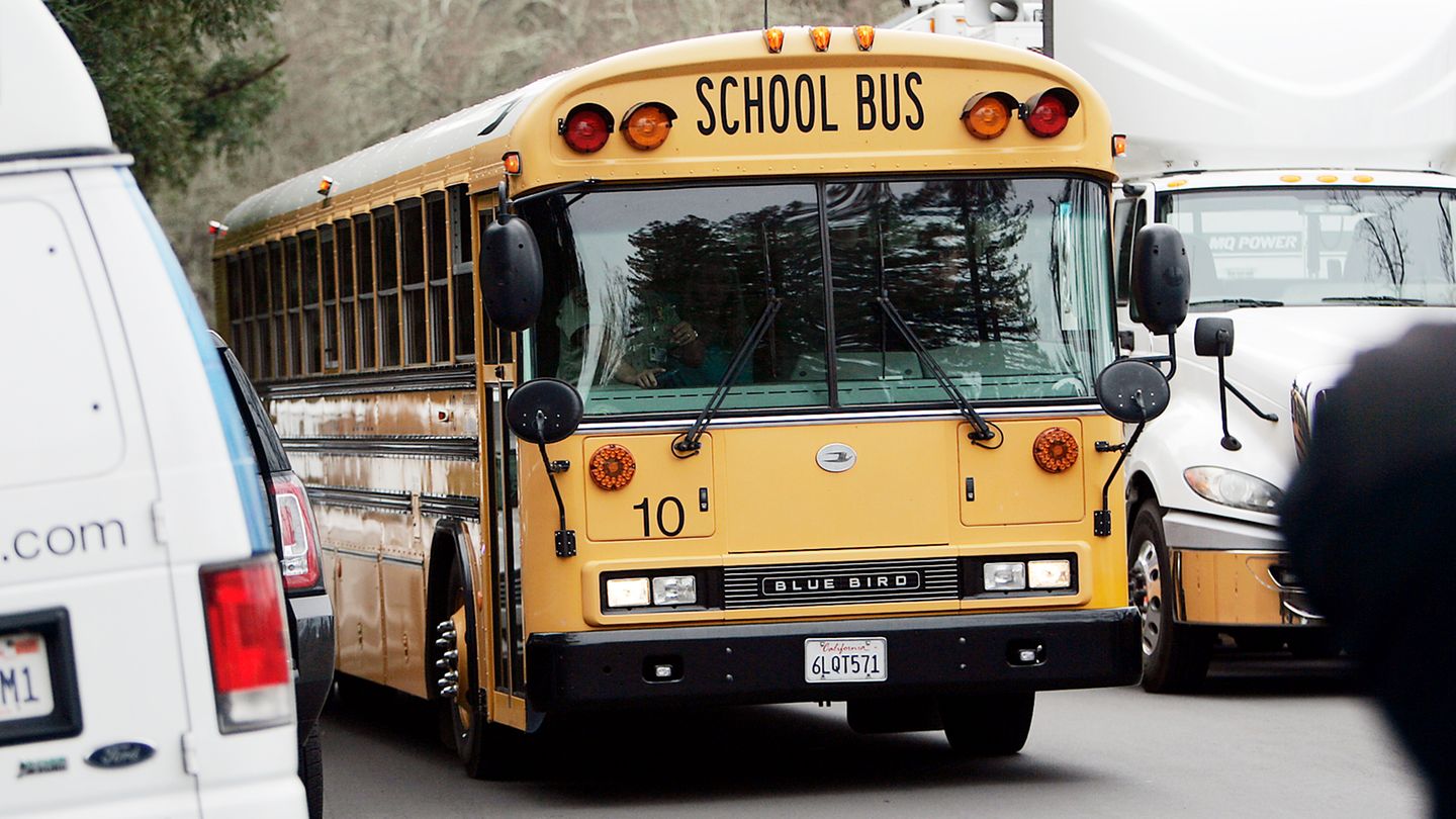 Ein typischer gelber US-amerikanischer Schubus
