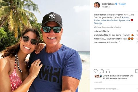 Dieter Bohlen und Freundin Carina Walz melden sich aus dem Urlaub auf Instagram