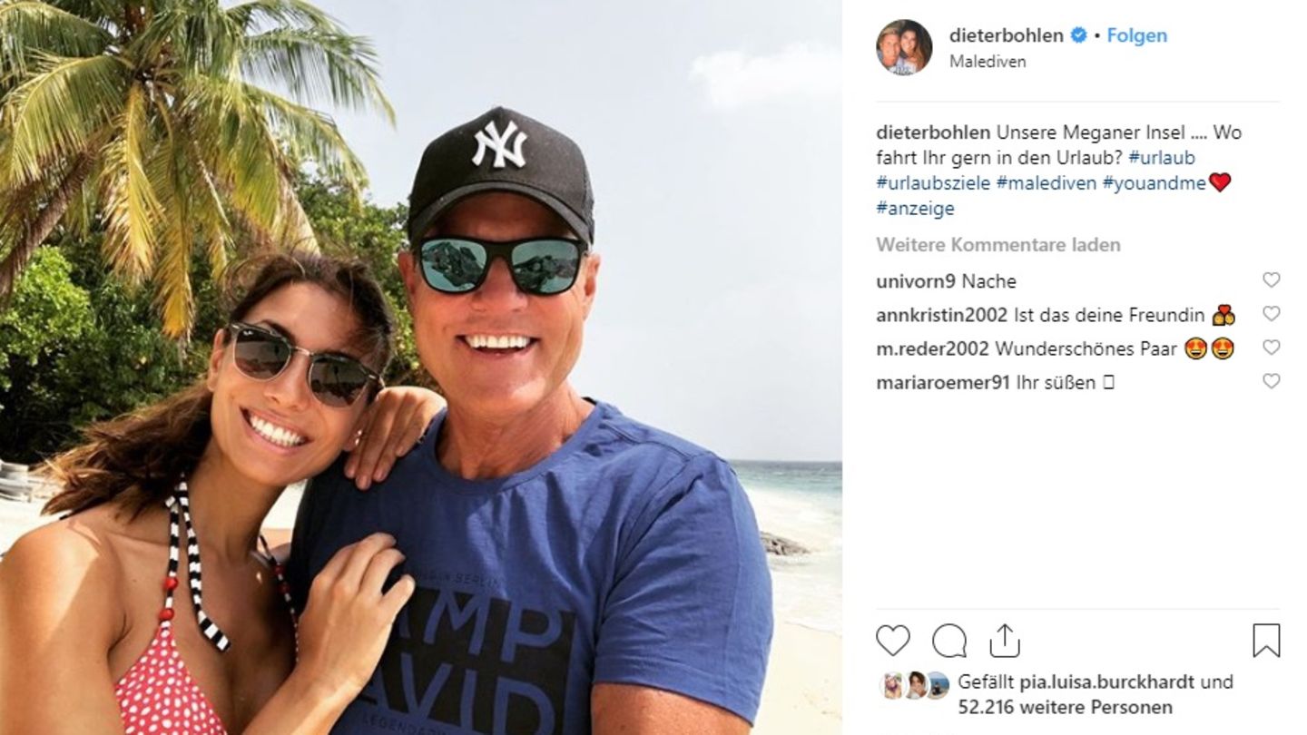Dieter Bohlen und Freundin Carina Walz melden sich aus dem Urlaub auf Instagram