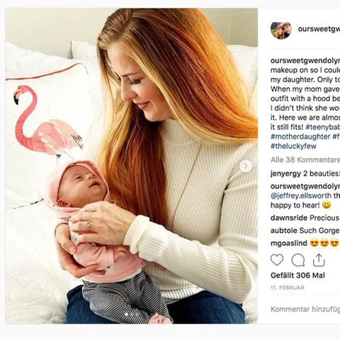 Mutter Jessica Egan und ihr Baby mit Down-Syndrom