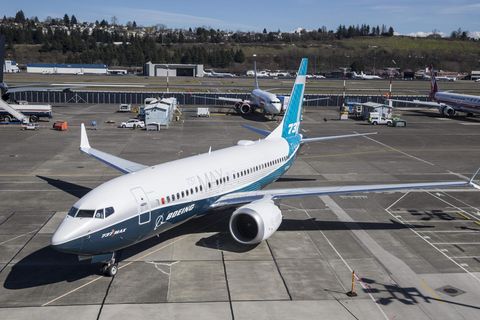 Eine Boeing 737 Max auf dem Rollfeld