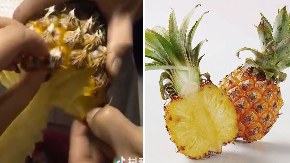 Bilder einer Ananas.