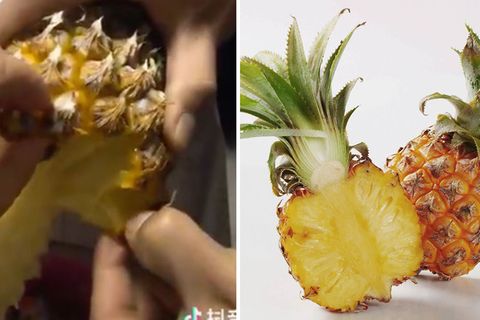 Bilder einer Ananas.