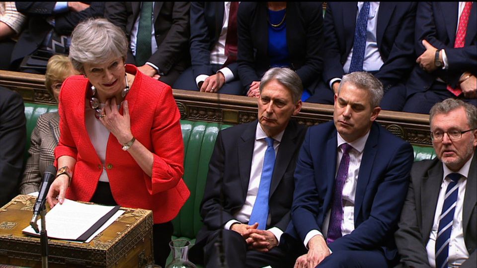 Theresa May im britischen Unterhaus