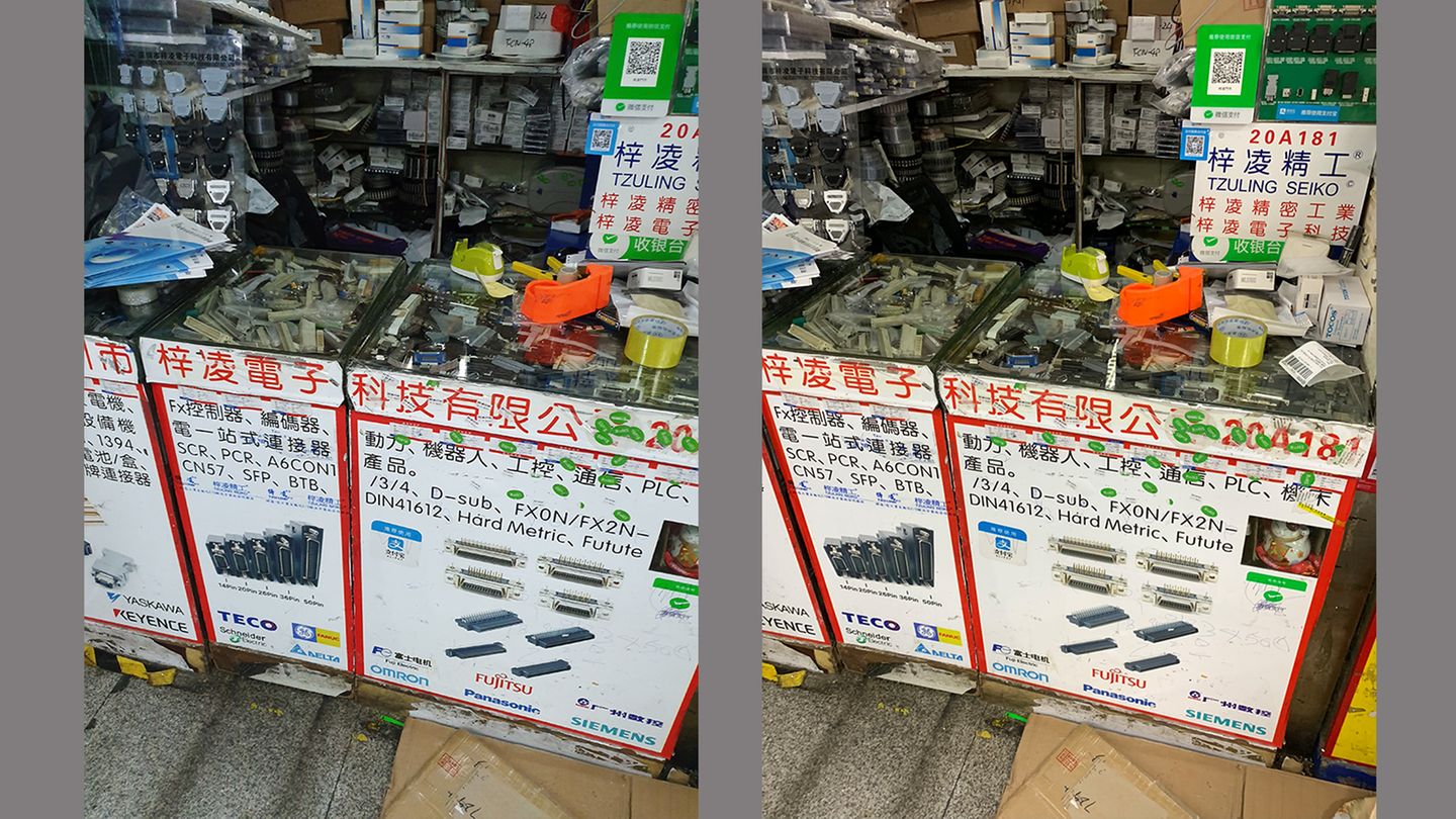 Auffällig: Während in der Vergangenheit Samsungs Fotos oft etwas zu bunt erschienen, wirken sie diesmal zurückhaltender, treffen oft den realistischeren Ton. Hier ist das etwa beim orangefarbenen Tape-Roller zu sehen