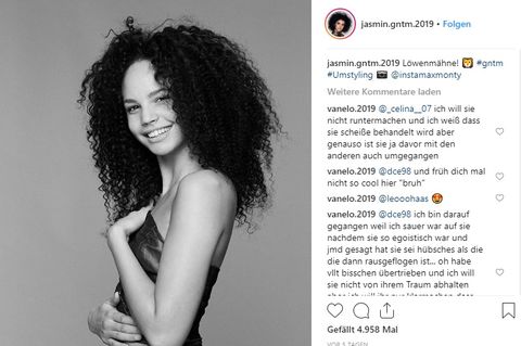 Jasmin nach ihrem Umstyling bei GNTM