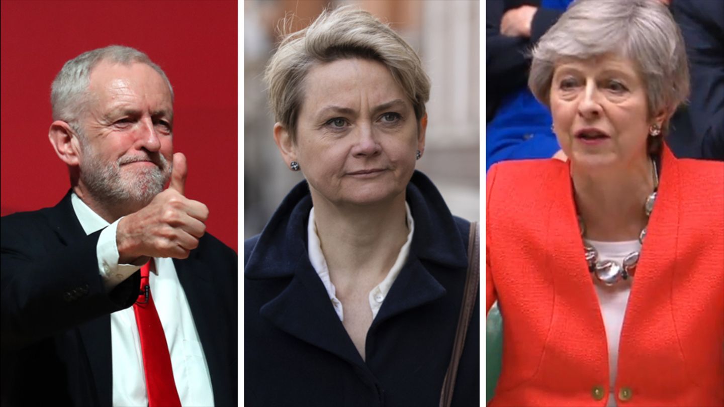 Jeremy Corbyn,  Yvette Cooper und Theresa May (v.l.n.r.) haben nicht nur wegen des Brexit-Deals unterschiedliche Ansichten