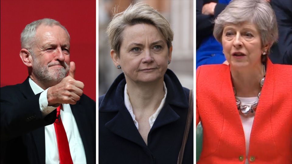Jeremy Corbyn,  Yvette Cooper und Theresa May (v.l.n.r.) haben nicht nur wegen des Brexit-Deals unterschiedliche Ansichten