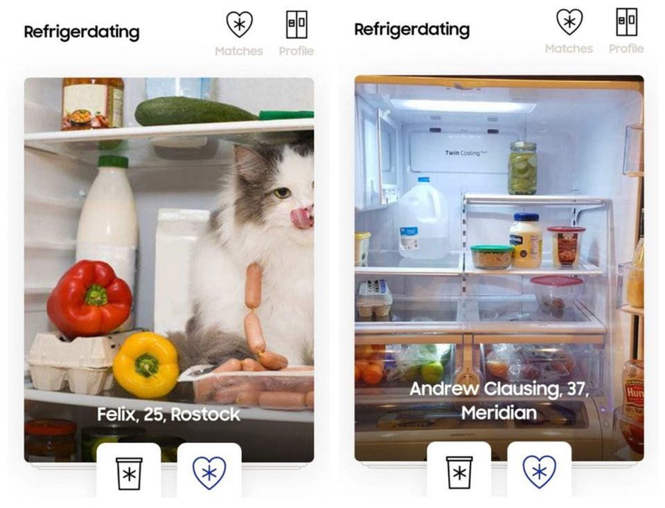 "Refrigerdating" von Samsung: Tindern mit Kühlschränken "Refrigerdating" von Samsung: Tindern mit Kühlschränken