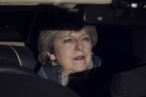 Premierministerin Theresa May nach Brexit-Abstimmung im Auto