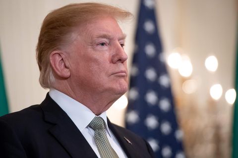 US-Präsident Donald Trump schaut stur geradeaus