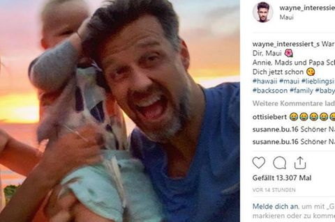 Annemarie und Wayne Carpendale mit ihrem Sohn