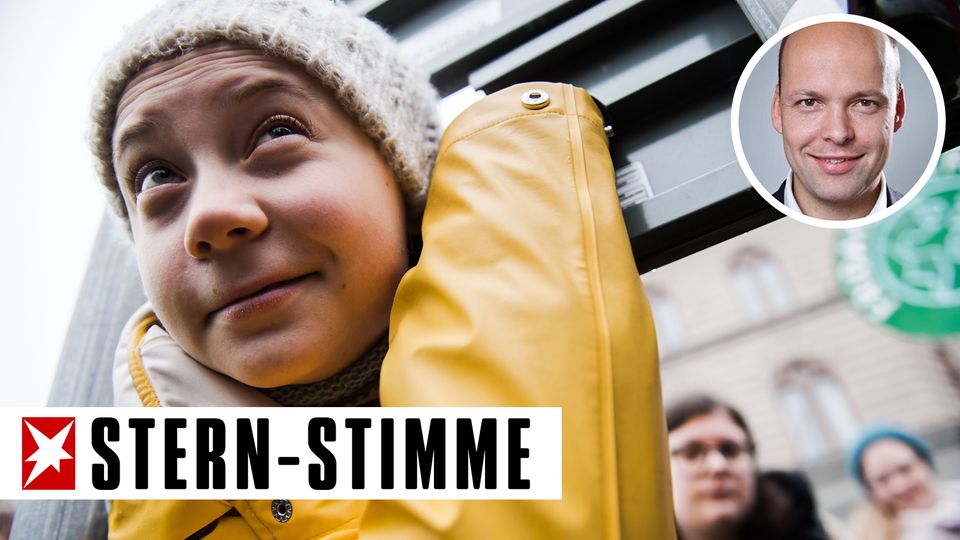 Greta Thunberg bei der Klimademonstration "Fridays for Future" in Stockholm