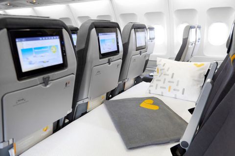 Bett in einem Flugzeug