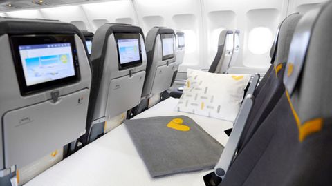 Bett in einem Flugzeug