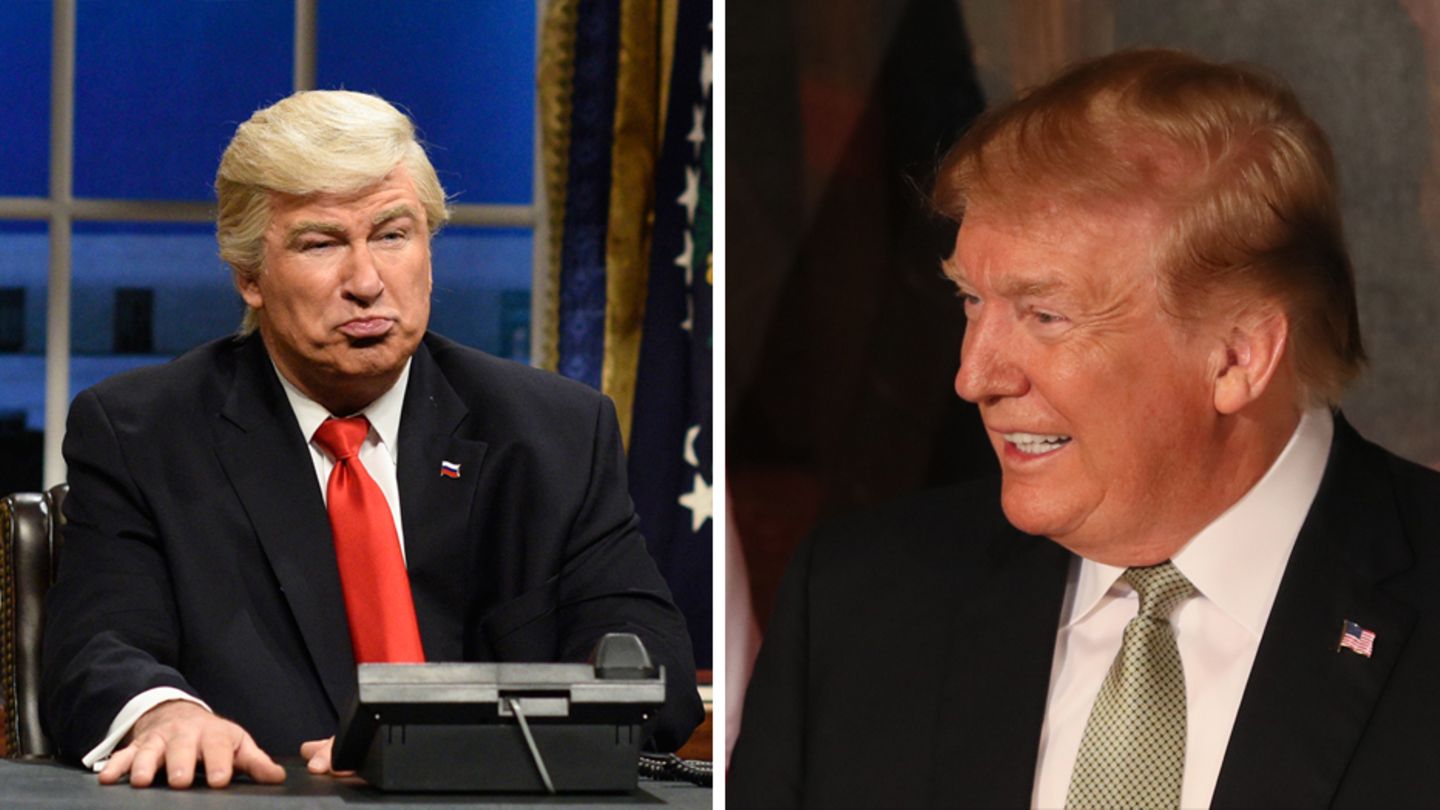 Alec Baldwin (l.) spielt bei "Saturday Night Live" eine Parodie des US-Präsidenten Donald Trump